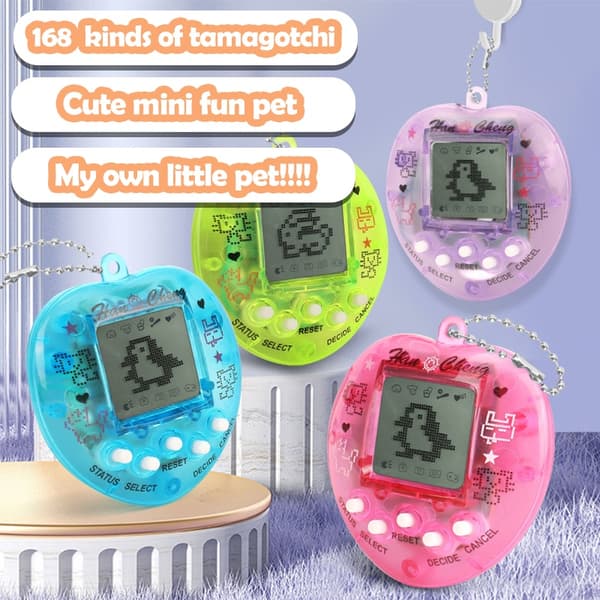 Tamagotchi 168-i-1 virtuell husdjursnyckelring leksak för barn - rolig digital cyberpresent för husdjur 10191blue