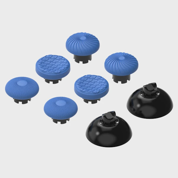 DATA FROG Metal Rocker Cap & Paddle Tilbehørssæt til PS4 og PS5 Edge Elite spilcontrollerhåndtag Blue