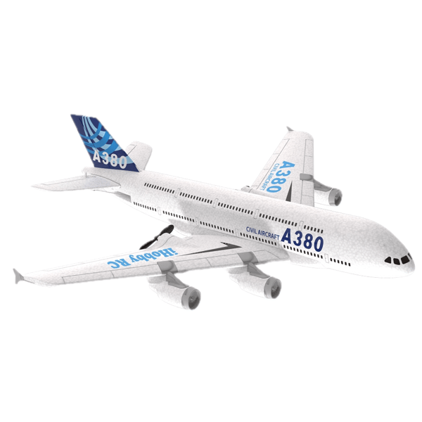 A380 Fly Airbus RC Fly Skumlegetøj 2.4G Glide Fastvinget RTF Fly Udendørs Legetøj Drone Model Nem Flyvning Børnegave 2CH Blue