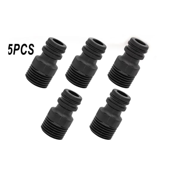 2 stk. BSP gevindskåret haneadapter havevandslange hurtig rørforbindelse universal slangeforlængertilbehør black-5pcs