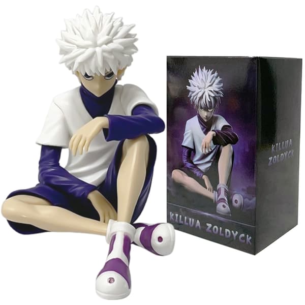 Hunter x Hunter Killua Zoldyck Action Figur - PVC Nuddelprop Statue til bilpynt with box