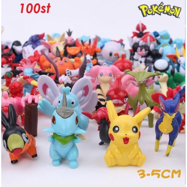 100 st Mycket Fina Söta Pokémon Figurer Pokemon Innehåll Pikachu