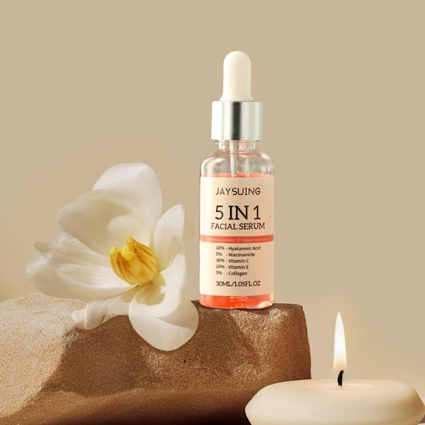 5 i 1 Fade fina linjer Firming Face Serum Moisturizing brightning Vitamin