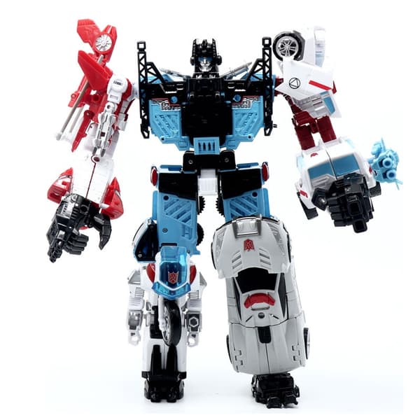 HZX Defensor Bruticus Superion Devastator 5-in-1 6-in-1 Transformation Robot -toimintahahmot 6IN1 Defensor 12"