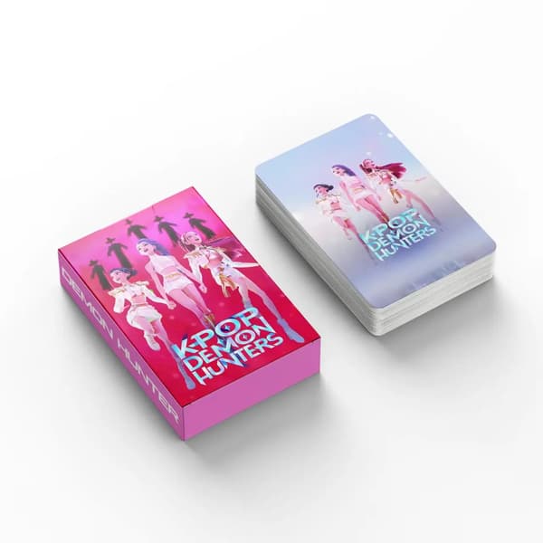 55 Demon Hunter Kpop LOMO-kort til 2D Anime Collection - Perfekt til fans og samlere! black
