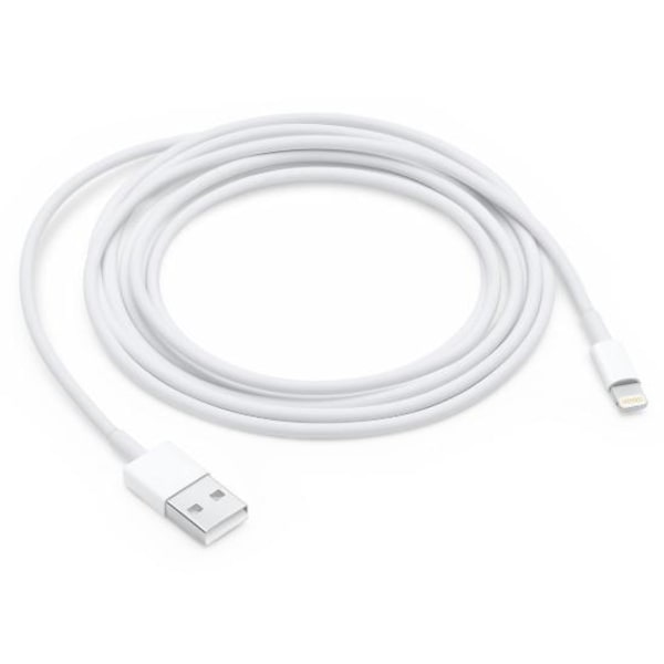 Lightning-kabel till iPhone & iPad, 2 meter, Vit-- CE Certifikat
