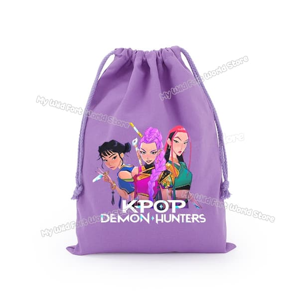 KPop Demon Hunter Drawstring Bag - Barnfest godispåse för roliga evenemang LMNT135
