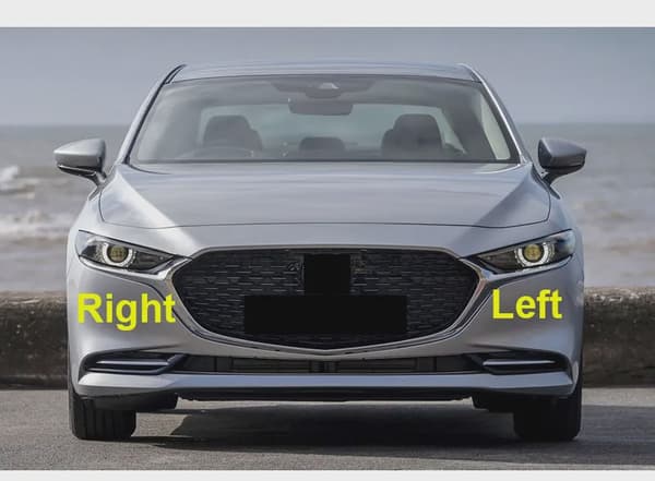 Strålkastarbas för Mazda 3 Axela 2019 - 2022 Strålkastarhus Bil bak Bas fram Bil Strålkastarhus bak A Left