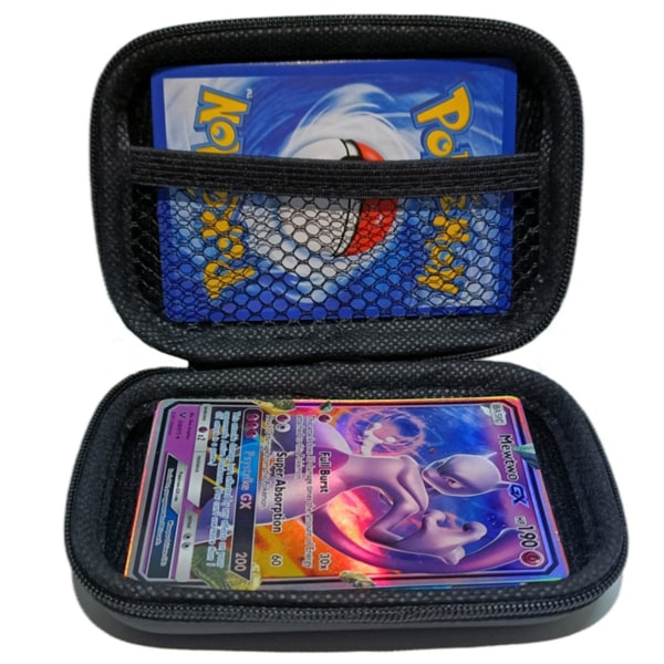 Pokemon Pikachu Spelkortshållare Album Hard Case Förvaringsbox Svart