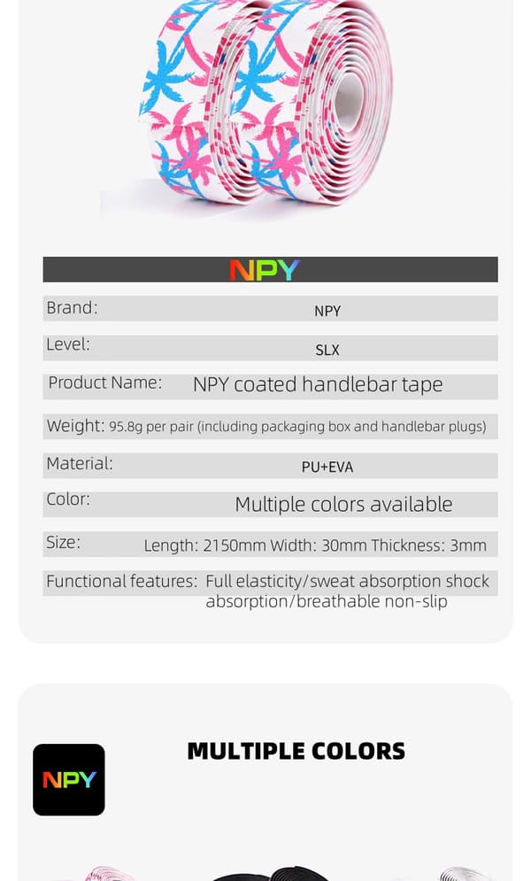NPY Cherry Blossom 2. generations styrbånd til landevejscykel Blue black