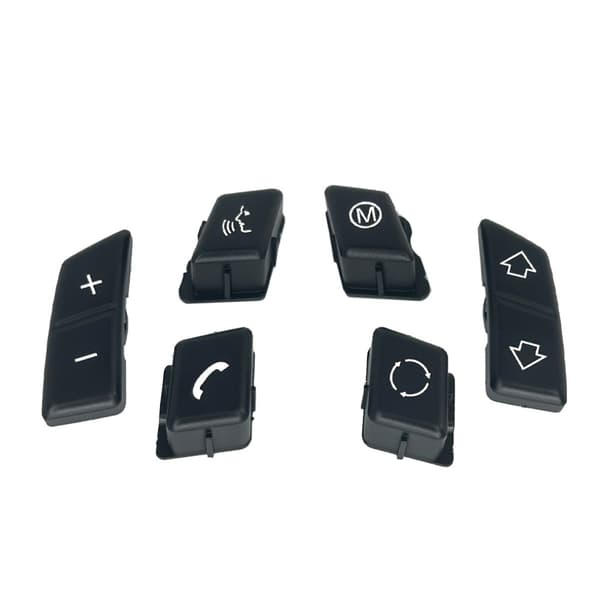 Auton muotoiluohjauspyörän M-painikkeen vaihtokansi sopii BMW 1 3 -sarjan X1 E81 E82 E87 E88 E90 E92 E93 M3 E84 -lisävarusteisiin B Model Black