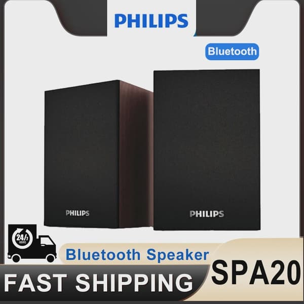 Philips SPA20 Bluetooth-højttaler med 360 graders surroundsound Bluetooth trådløs stereo til computer, Macbook, bærbar computer Philips SPA20