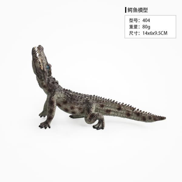 Vit/Brun/Grön Realistiska Crocodile Action Figurer Solid Simulering Djur Modell Dekoration Leksaker För Barn Julklappar NO.404