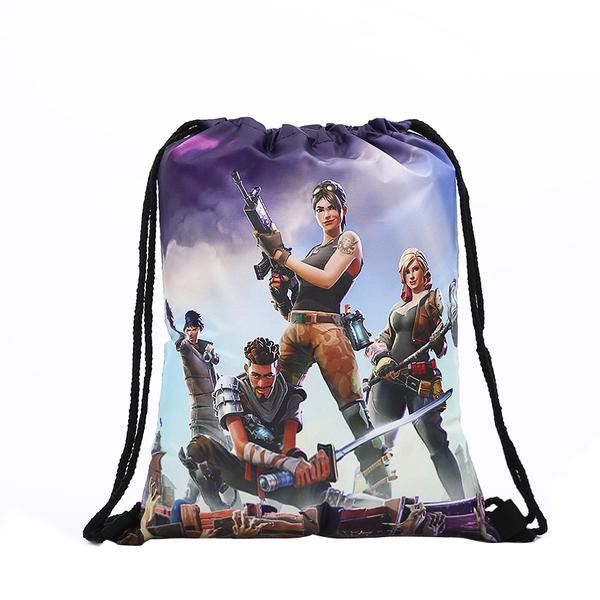 Fortnite Gym Bags 6pcs Models BACKPACK WITH SHOES Christmas gifts Grey Modell 3