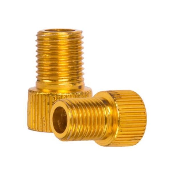 2 st. Presta till Schrader cykelpumpventiladapterkoppling white