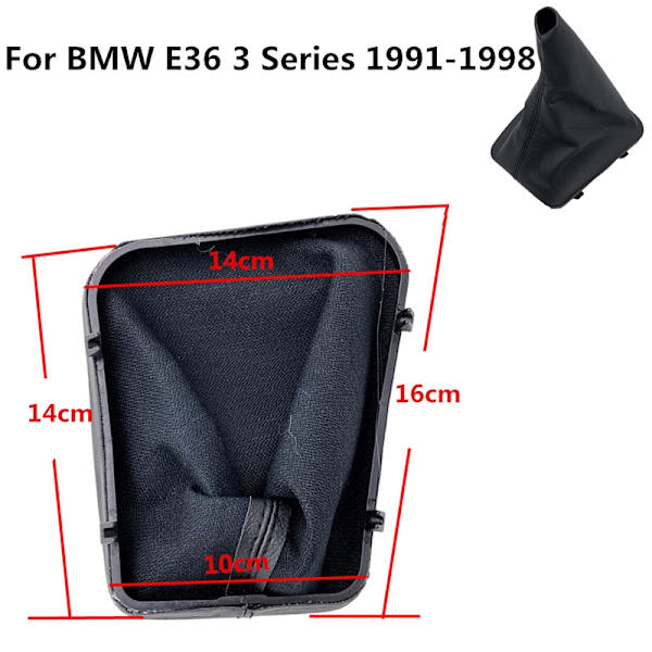 Læder gearstangsknap Gaiter Boot Cover Frame Lever Shifter Krave Til BMW E36 3-serie E30 E34 E39 E81 E82 E87 E88 For E36