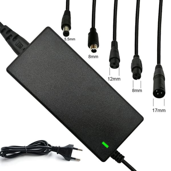 42V 2A oplader med 5 stik til 24V-36V litiumbatteri til elektrisk scootertilbehør EU
