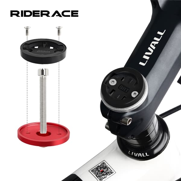 Cykelcomputerholder til Garmin Bryton Cateye cykelspeedometer frempindskappebeslag Black