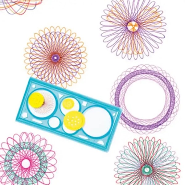 Spirograf ritmall - geometrisk konstleksak för barn Blue