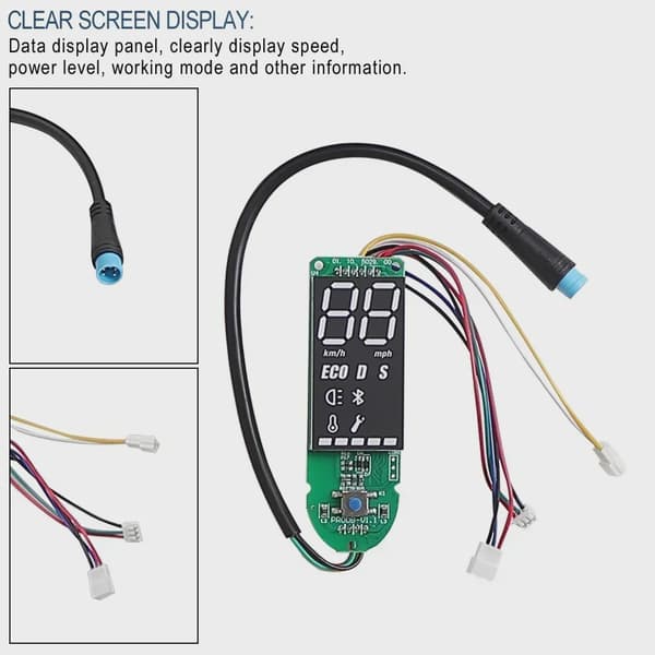 Xiaomi M365/PRO Scooter Moderkort Kontrollenhet BT Digital Display Bromsspak Gaspedal Ljus Set C