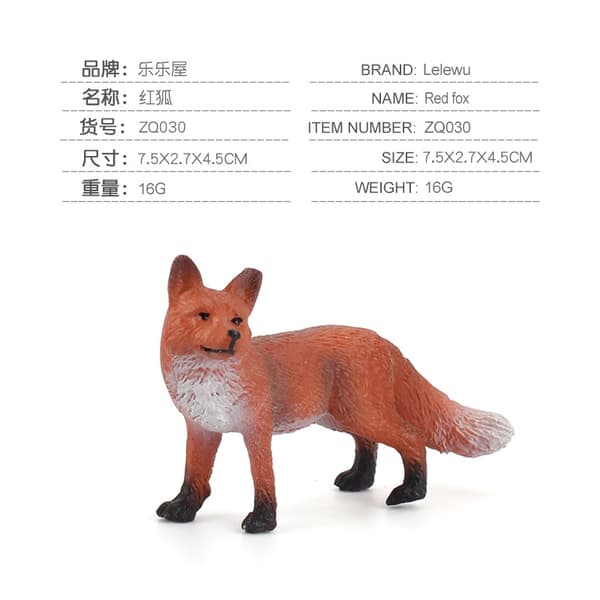 Søde mini dyre actionfigurer sæt: Hjorte, rød ræv, egern legetøj til børn - perfekt gave samling 1