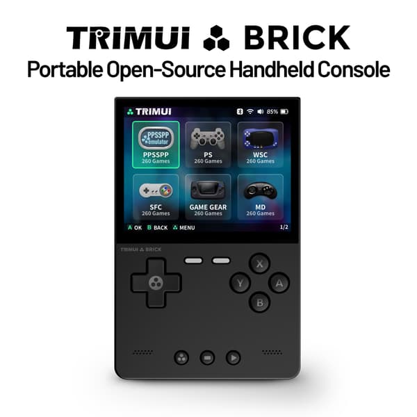 TRIMUI BRICK Handheld Game Console 3,2'' IPS-skärm A133P Linux System Trimui UI Metall Bakpanel Red 256G(17K Games)