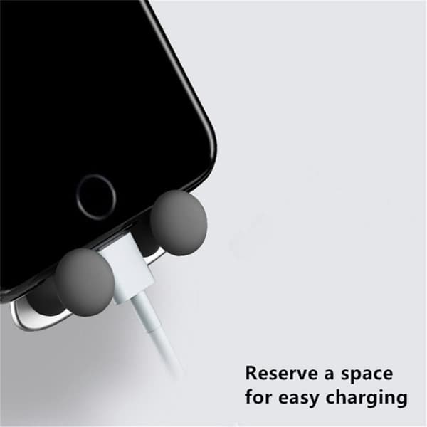 Gravity Biltelefonholder Luftventil Clip Mount Universal Stander til iPhone Huawei Samsung Xiaomi Black Smile