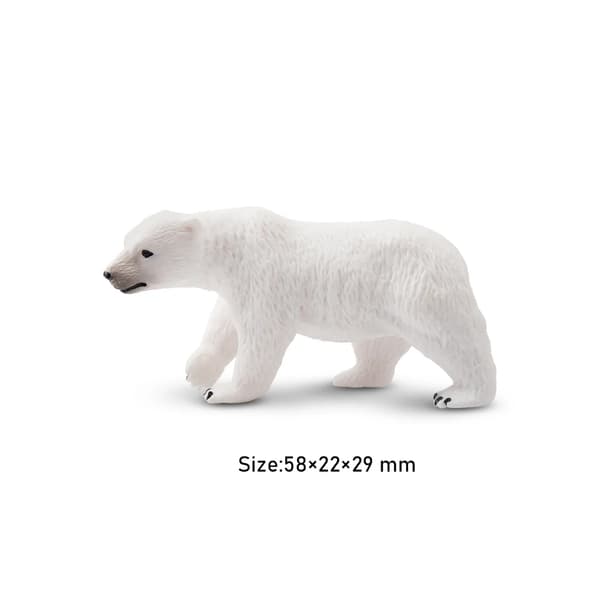 Howling Arctic Wolf Legetøjsfigur - Mini Polar Dyremodel til børn, kageindretning og gaver ML00096