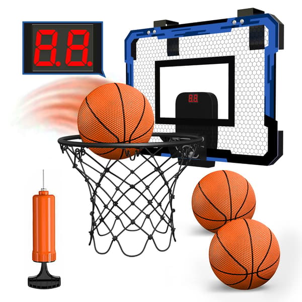 Väggmonterad mini basketbåge för barn - träningsspel inomhus och utomhus No Scoring Red