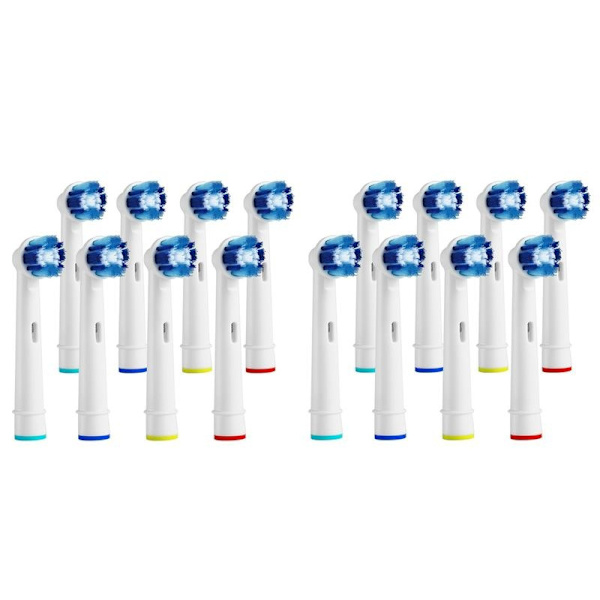 16 x Precision Clean OralB kompatibla Tandborsthuvuden SB-20A Vit