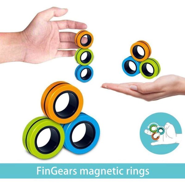 Magnetiska Ringar / Fidget Toys - Magnetkulor - (3-Pack)
