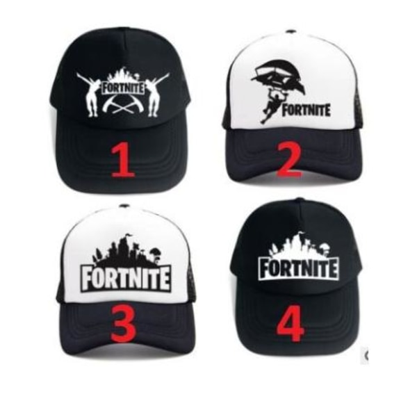 Fortnite Hat Cap Fortnite Print - 4 kpl Uusi malli Model 2