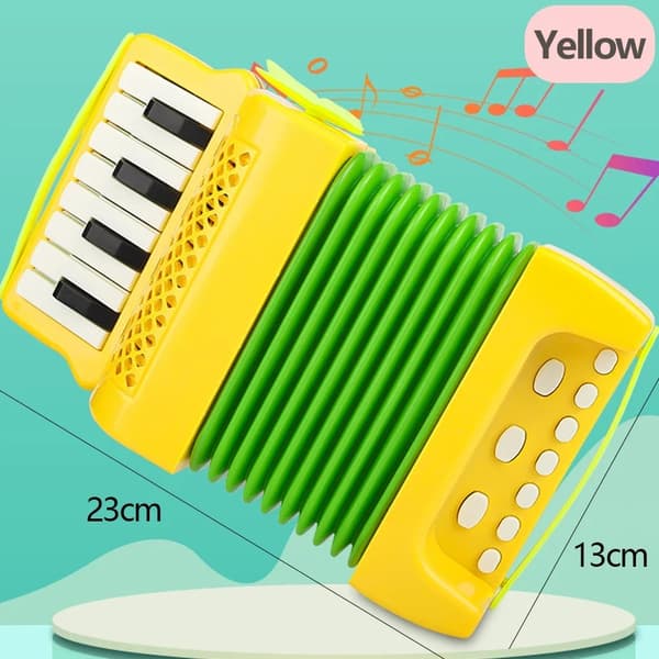 Harmonikalegetøj med tangenter til børn fra 3 år Yellow