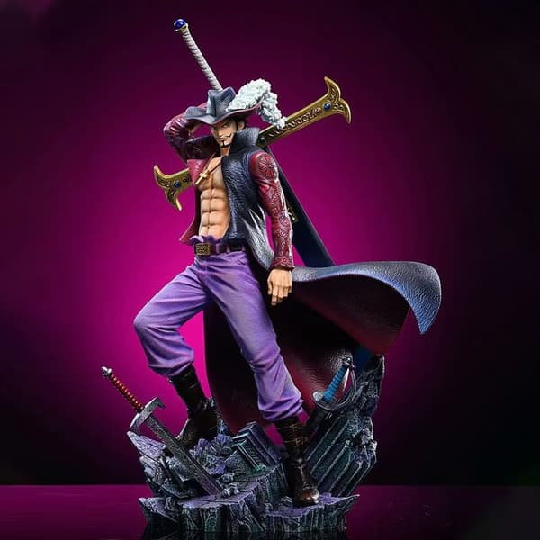 28 cm Dracule Mihawk One Piece Figur - PVC model statue til samlere og gaver no box