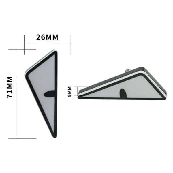 Fin Universal Motorcykel LED Devil Eyes Dynamisk Forlygte Mini Projektor Linse Lampe Motorcykel Tilbehør triangle green a pai