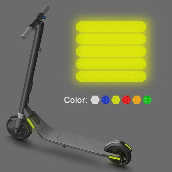 5 st. reflekterande säkerhetsdekaler för Ninebot ES1 ES2 ES3 ES4 E22 E25 elscooter Night Blue