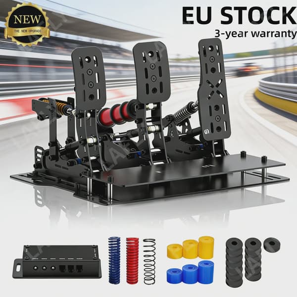 Plus X Sim Racing Simulator Pedal PC Simracing Pedaler Stöder VAM VAM RPO Vibrationsmotor Körspel Tillbehör PLUS-P2-H2