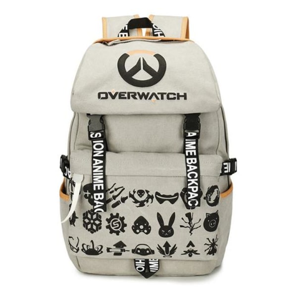 Overwatch Ryggsäck Skolväska Ny Model Grey