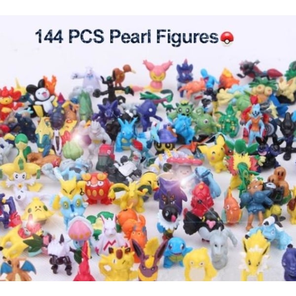 144 stk Pokemon Figurer Anime Mini Toy Toy Mini Pokemon