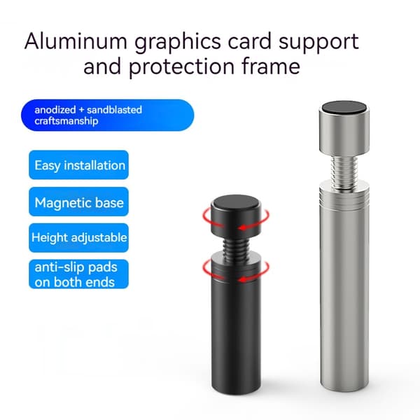 Magnetisk GPU-støttebeslag Grafikkortholder til stationær pc-tilbehør Silvery M