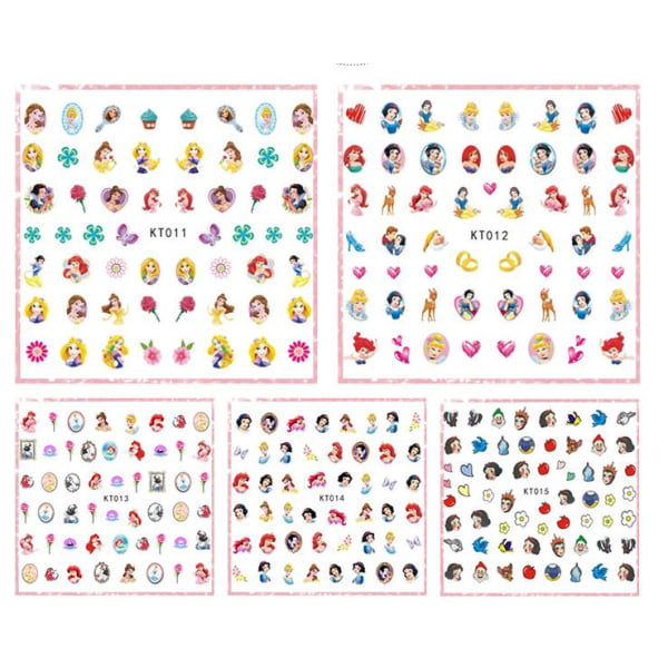 Disney Nagel Stickers 170st Nagelklistermärken 5st Modell Princess