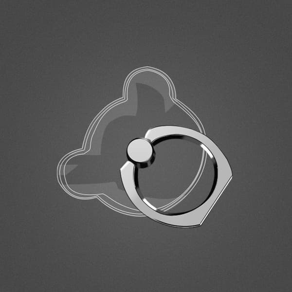 Transparent Fingerring Mobilholder Stativ til iPhone X Samsung Smartphone Bilmontering Cat