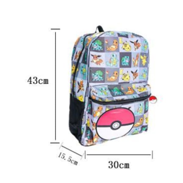 Pokemon Backpack Ryggsäck Skolväska Väska- Pokemon Go Pikachu grå 4611 |  grå | 500 | Fyndiq