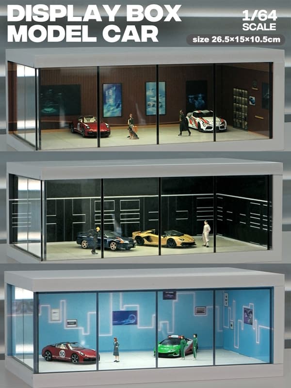 1/64 Garagescene Model Scene med Light Version Simuleringsmodel Scene Dekoration Samling (Eksklusive dukker og bilmodeller) garage