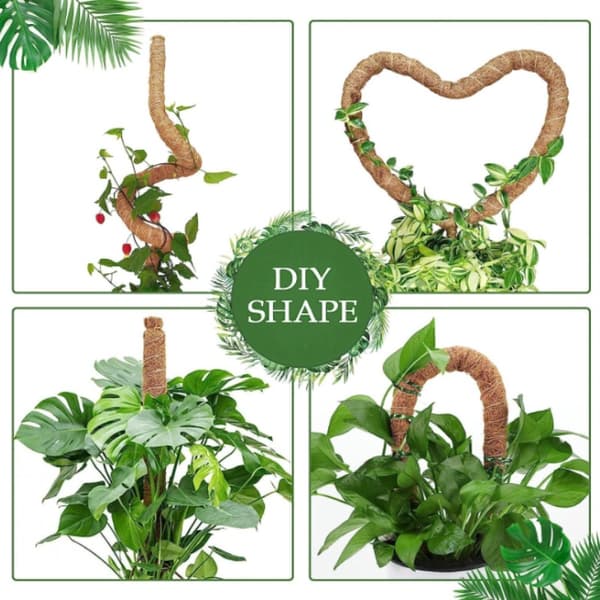 Bøjelig mosstang, klatrestøtte til planter, støttepæle til monstera-palmer, tilbehør til potteplanter til haven 1pcs Extendable 30cm