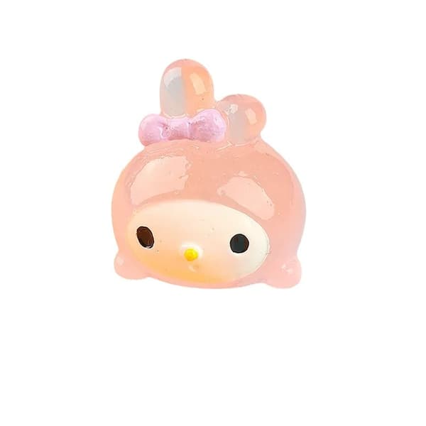 Kawaii Mini Resin 3D dyrefigurer - lysende flatback håndværkstilbehør til gør-det-selv-projekter diy miniature8 Size 1pc