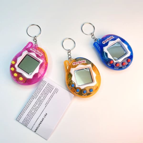 Mini Handheld Virtual Rabbit Pet Keychain Toy - Perfekt för Halloween-, jul- och påskpresenter Blue