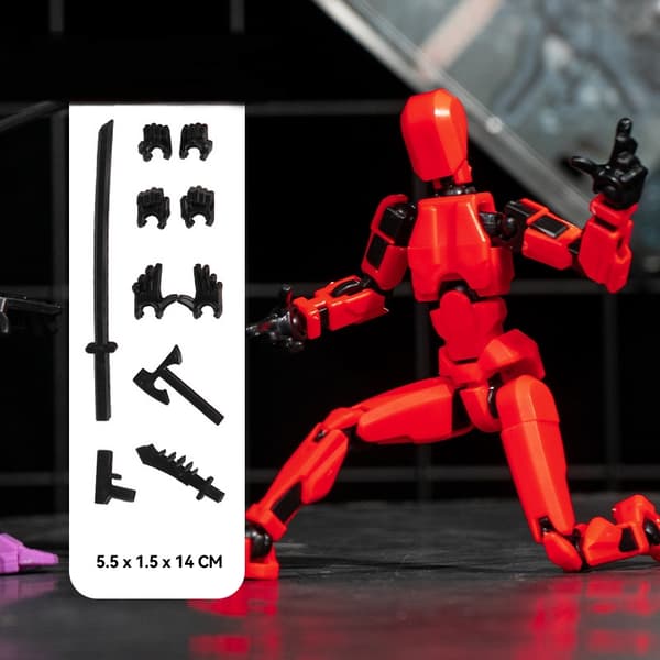 T13 Action Figure – Titan 13, Nova 13 – 3D-printet Multi-Jointed Movable Model Legetøj Blue