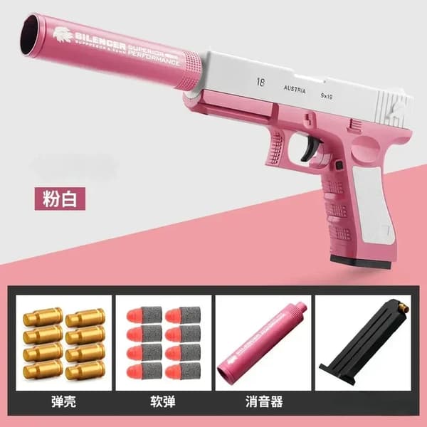 Shell Ejecting Airsoft Pistol Toy Gun för utomhusspel - Soft Bullet Shooting för barn 8sets