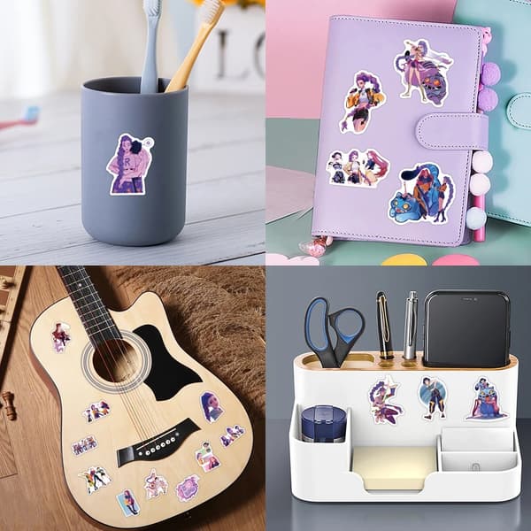 55 STK KPop Demon Hunter Stickers - Søde Derpy Tiger Decals til telefon, bærbar computer, skateboard og mere 55pcs